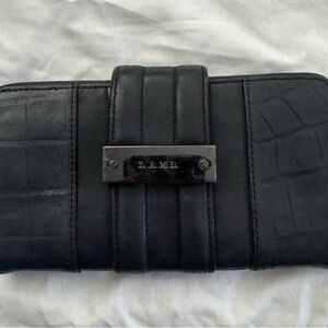L.A.M.B. Black Embossed Leather Wallet